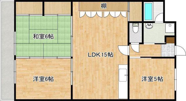 第25プリンスマンション802号(3LDK/8階)の間取り写真