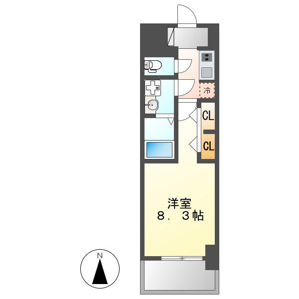 S-RESIDENCE名駅ウエスト(1K/11階)の間取り写真