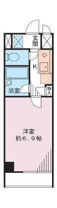 CASITA南長崎(1K/2階)の間取り写真