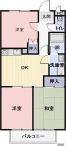 メゾンひかる(3DK/2階)の間取り写真