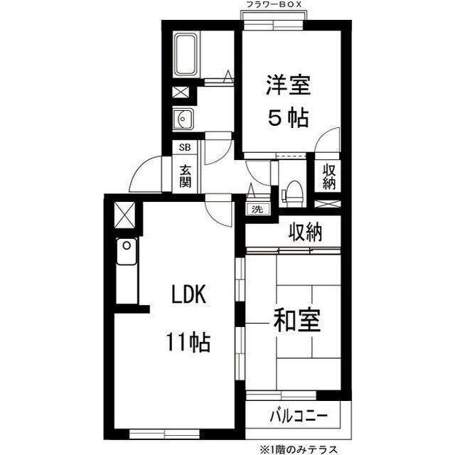 ハイツ・UUV(2LDK/3階)の間取り写真