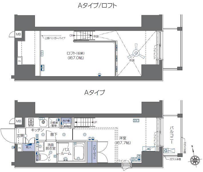 ZOOM六本木(1K/5階)の間取り写真