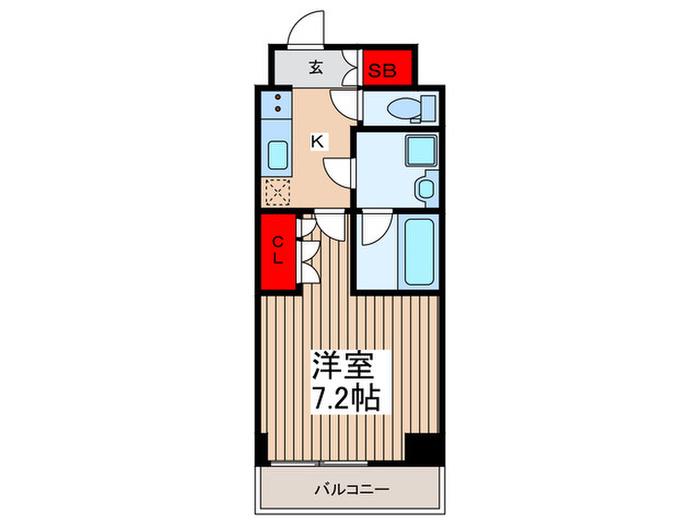 ブライズフォルム墨田(1K/2階)の間取り写真