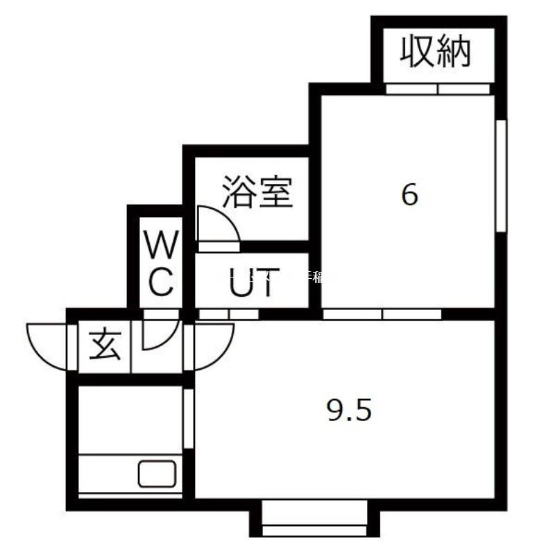 セコンズ7(1LDK/2階)の間取り写真