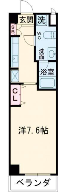 エイムオーエス島崎町マンション(1K/5階)の間取り写真