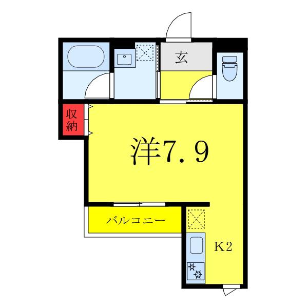 MAISON DU ARBRE(1K/1階)の間取り写真