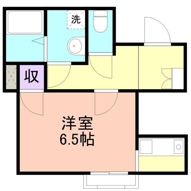 ルミエール参番館(ワンルーム/1階)の間取り写真