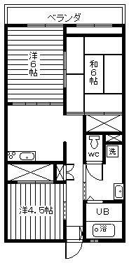 コーポ保坂(3DK/2階)の間取り写真