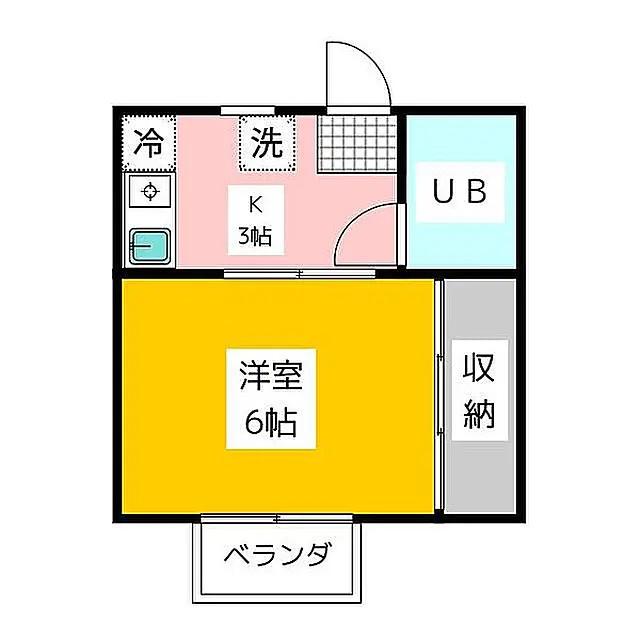 アネックス柳沢(1K/1階)の間取り写真