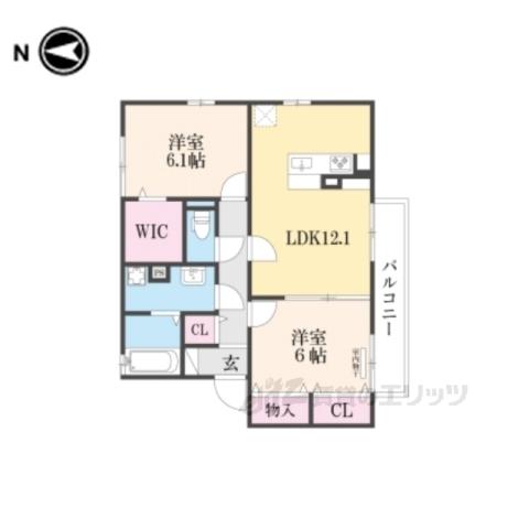 ティンカーベル(2LDK/2階)の間取り写真