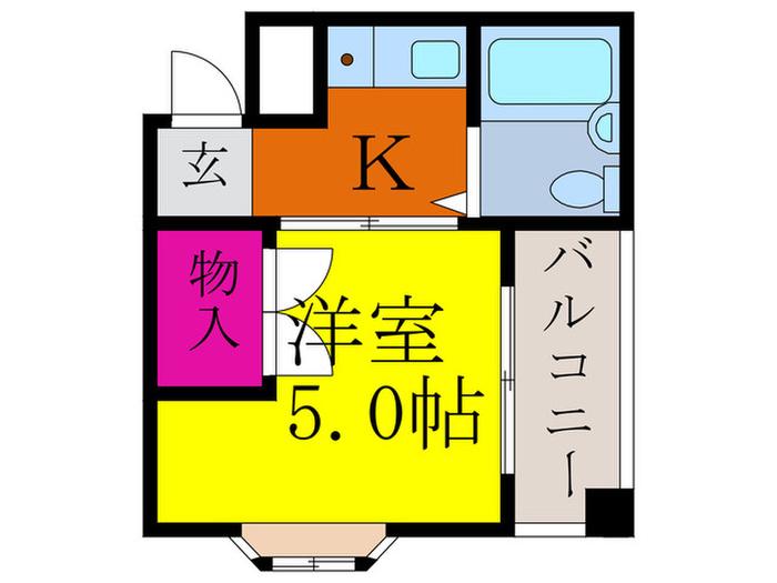 リヴィエール24番館(1K/3階)の間取り写真