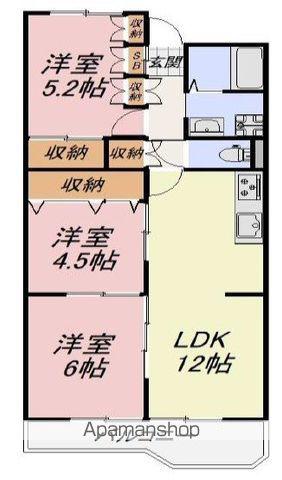 サニーハイツ堺(3LDK/2階)の間取り写真