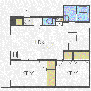 FINE6・8(2LDK/4階)の間取り写真
