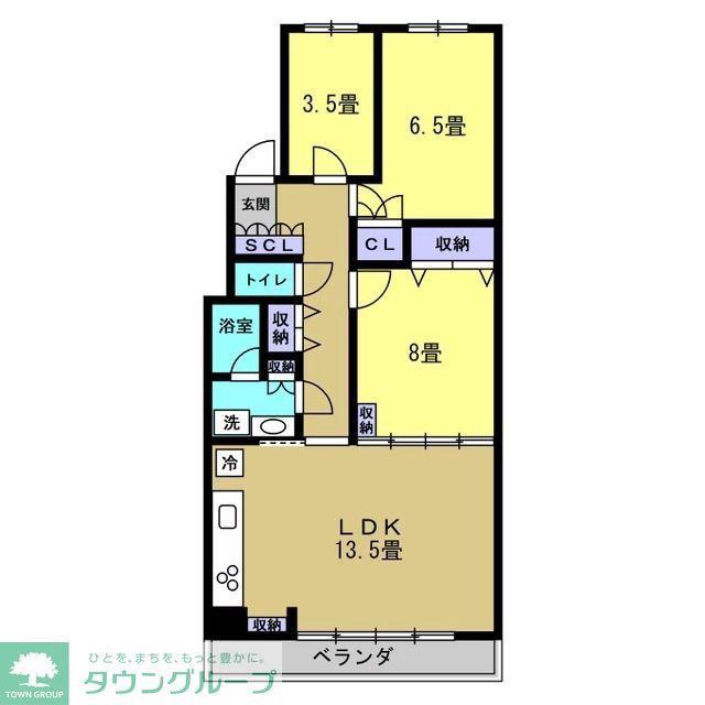 リアライズ柏II(3LDK/1階)の間取り写真