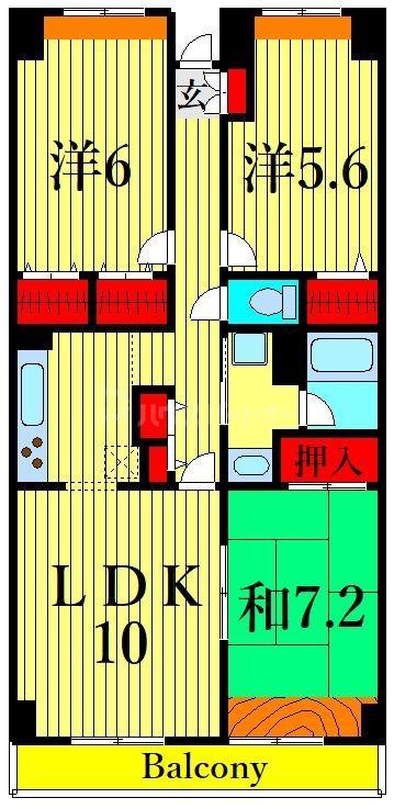 エストブリランテ(3LDK/4階)の間取り写真