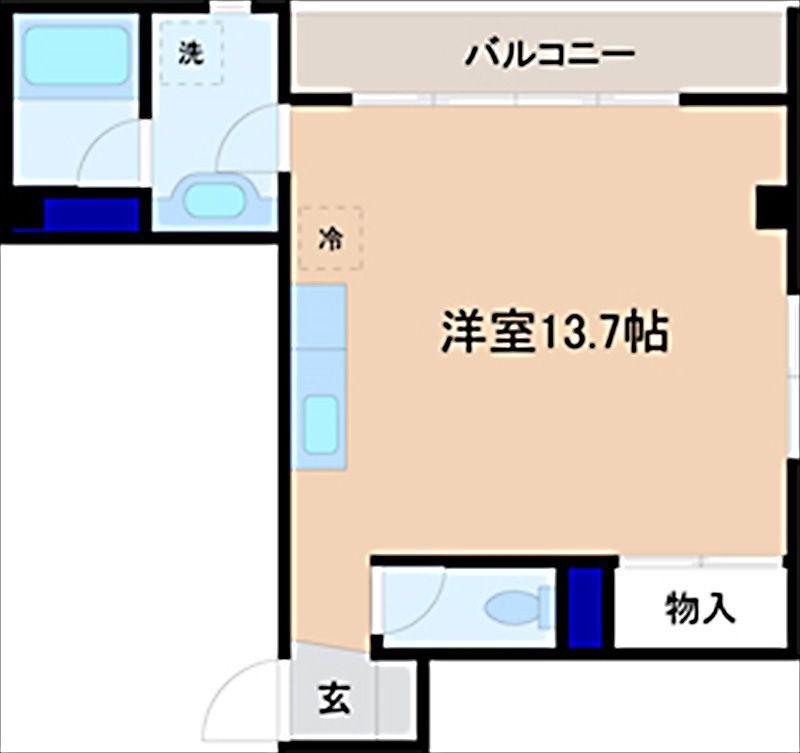 サンシャイン32(ワンルーム/4階)の間取り写真
