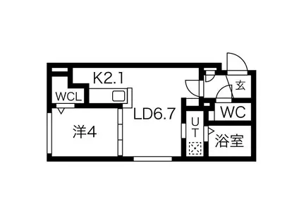 アヤレジーナ(1LDK/4階)の間取り写真