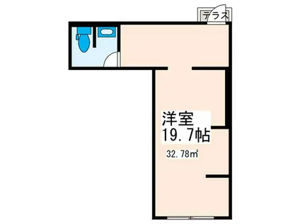 レジスタ昭和(ワンルーム/1階)の間取り写真