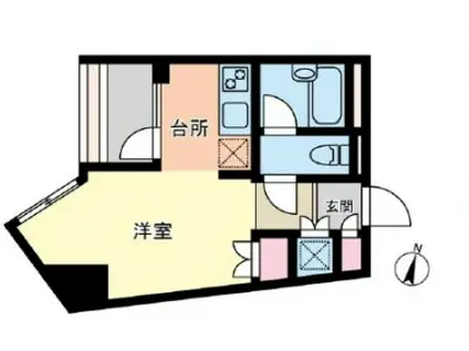 ビーロット小石川レジデンス(1K/4階)の間取り写真