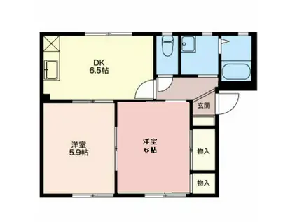 FORESーU(2DK/2階)の間取り写真