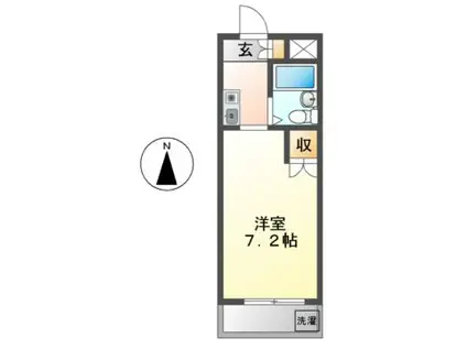 ラフィネ熱田(1K/8階)の間取り写真