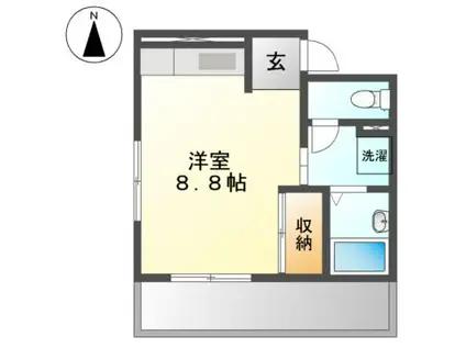 シェルコート則武(ワンルーム/4階)の間取り写真