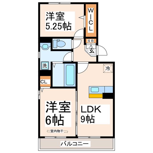 ソレイユ エトワール(2LDK/3階)の間取り写真