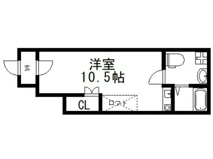 ココファイン岩田III(ワンルーム/1階)の間取り写真