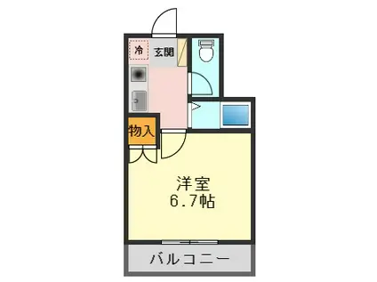 太田コーポ(1K/3階)の間取り写真