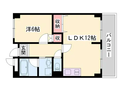 アーバンヤシロ(1LDK/2階)の間取り写真