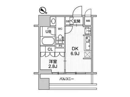NIDO SUGAMO(1DK/3階)の間取り写真