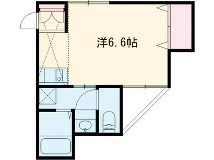 プレザント春江(1K/2階)の間取り写真