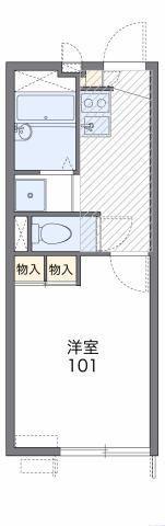 レオパレスコーワ21(1K/1階)の間取り写真
