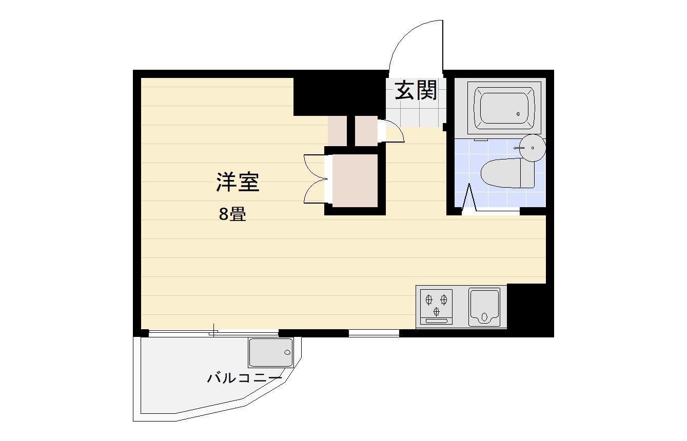 衣干ハイランド(ワンルーム/5階)の間取り写真