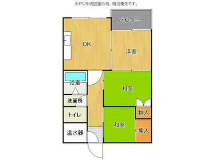 レジデンス丸亀(3DK/3階)の間取り写真