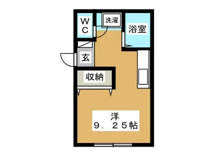 ハイツ木曽路(ワンルーム/2階)の間取り写真