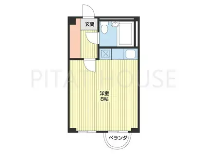 プチマンション津秦(1K/3階)の間取り写真