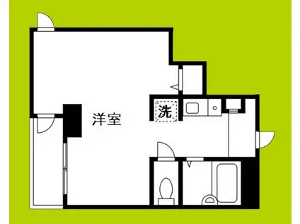 ハイネス北浜(ワンルーム/9階)の間取り写真