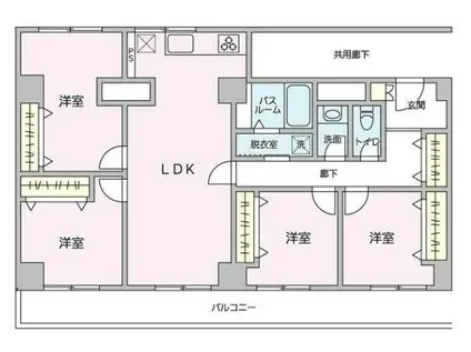 フェリス辰巳台(4LDK/2階)の間取り写真