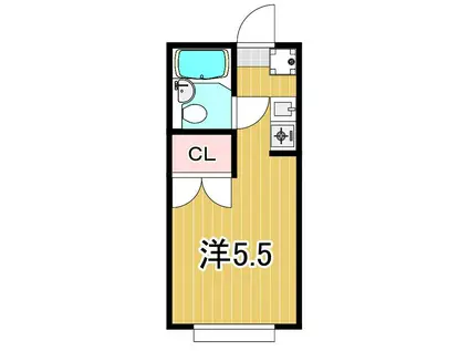 ソフィア佐野A(ワンルーム/2階)の間取り写真