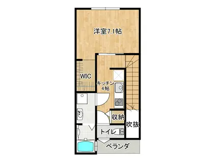 サンヒルズ五番館(1K/2階)の間取り写真