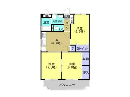 ユーミー渡邉(3DK/3階)の間取り写真