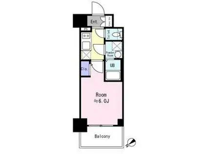 エスリード ザ・グラン大阪ノース(1K/9階)の間取り写真