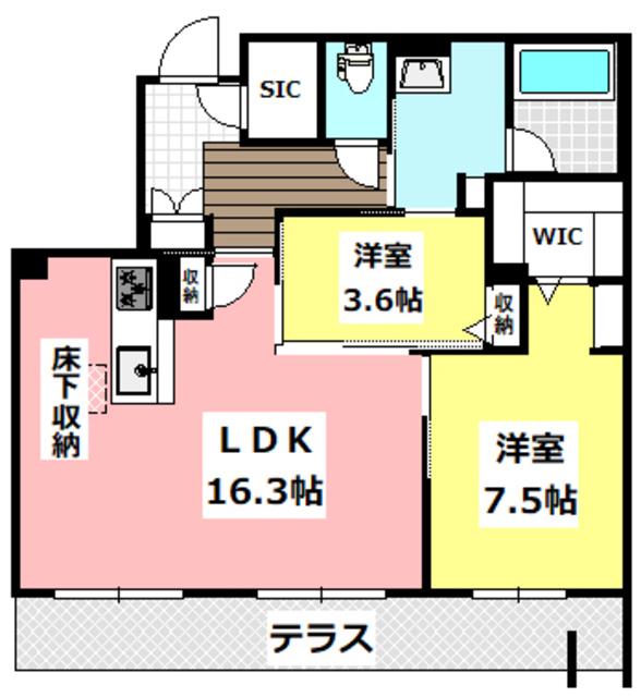 シャーメゾン コート(2LDK/1階)の間取り写真