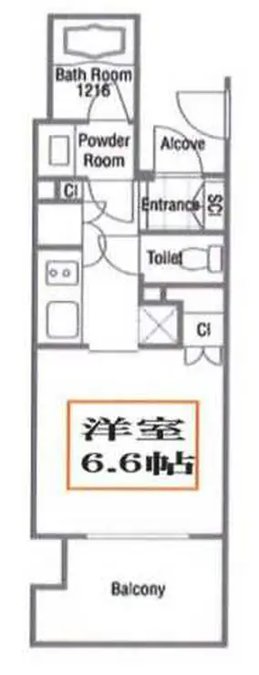 クレストコート吾妻橋レジデンス 6階階 間取り