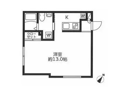 LE CLAIR代々木(ワンルーム/1階)の間取り写真