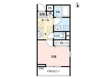 リーブルファイン豊島区長崎(1K/1階)の間取り写真