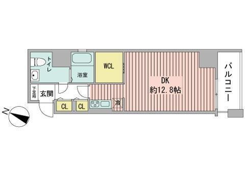 プライマル札幌北4条(1K/10階)の間取り写真