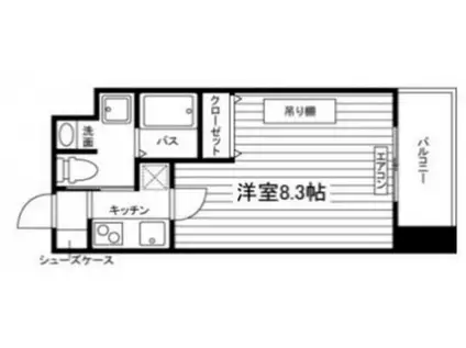 UNIS COURT仙台東口(1DK/8階)の間取り写真