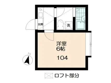 アザーレ生田(1K/1階)の間取り写真